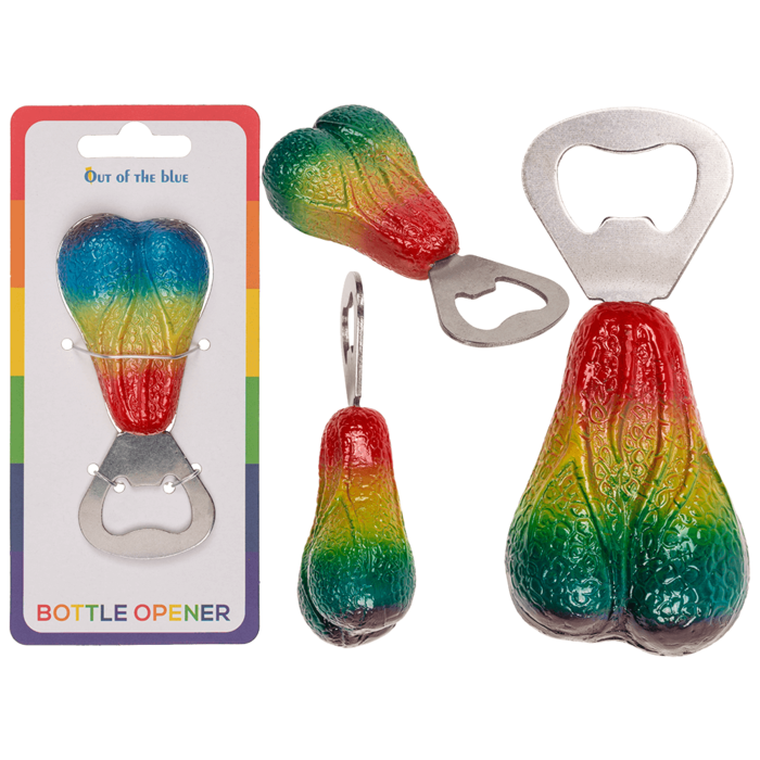 Metal bottle opener, Testicel, Rainbow,