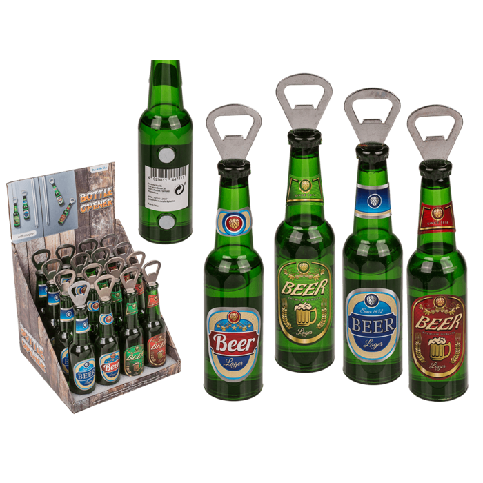 Metal bottle opener with magnet, Beer bottle,