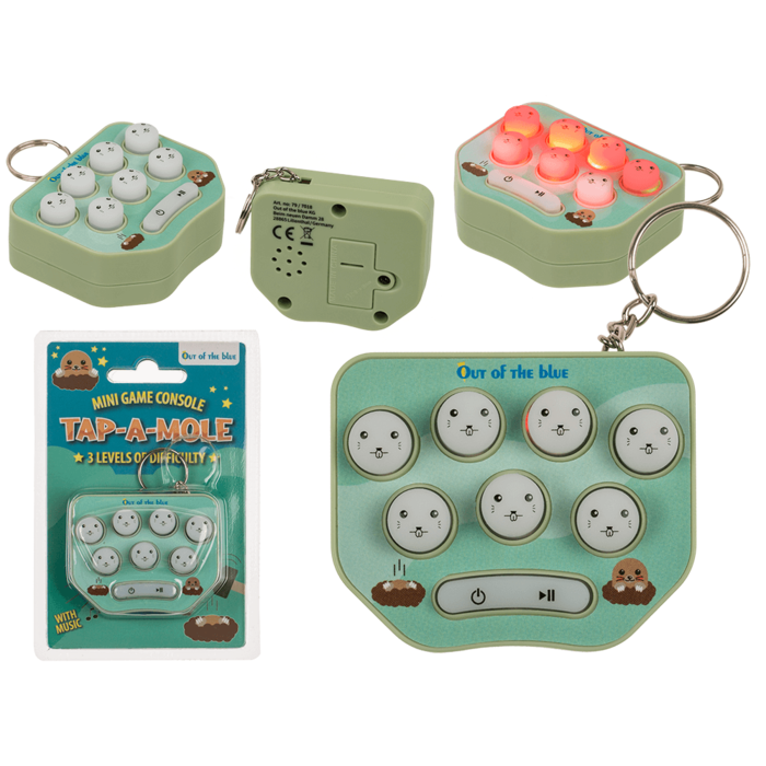 Mini game console with keychain,