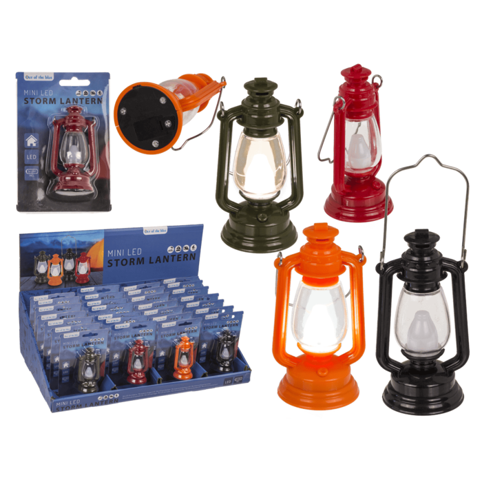 Mini LED storm lantern, 9 x 4 cm,