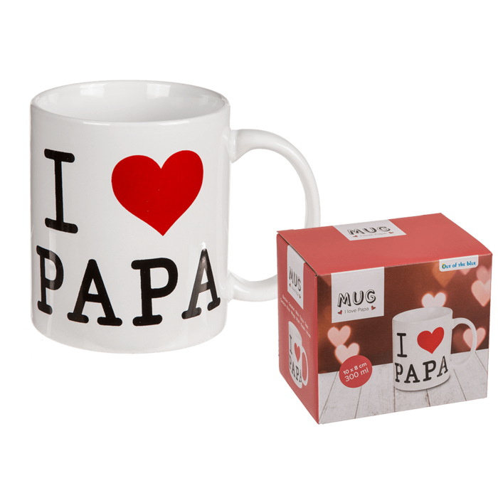 Mug en faience, I love Papa,