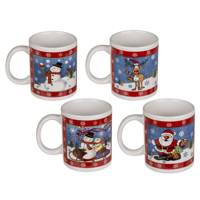 Mug with Christmas design (snowman,