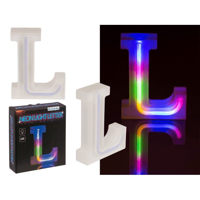 Neon Light Letter, L, Height: 16 cm, for