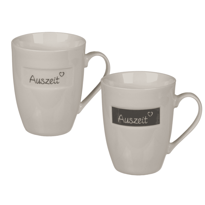 New bone china mug, Auszeit,