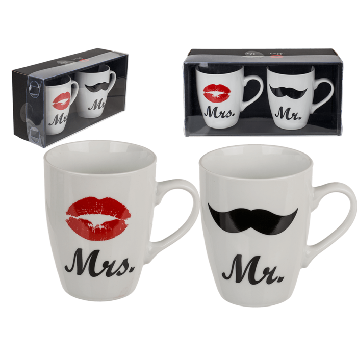 New Bone China mug, Mr. & Mrs.,