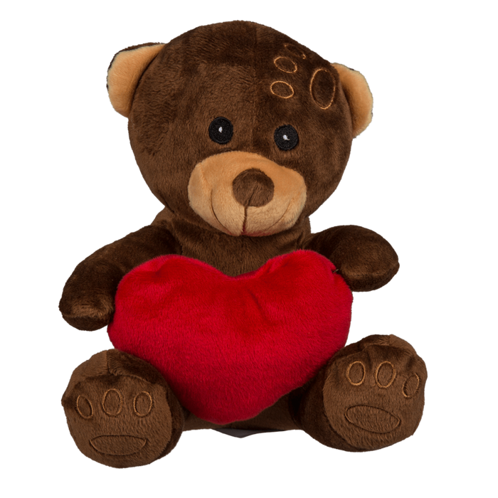 PELUCHE CUORE 30CM ROSSO RIGATO I LOVE YOU: vendita ingrosso con consegna  veloce