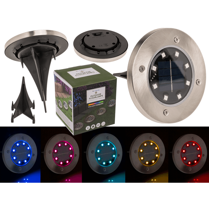 Outdoor Floorlamps, IP44, with solar cell and