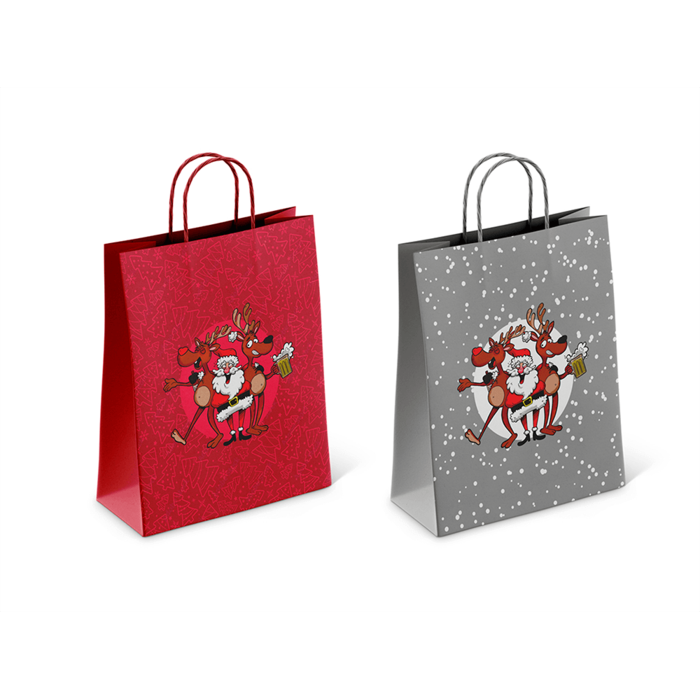 Paper gift bag, Crazy Santa,