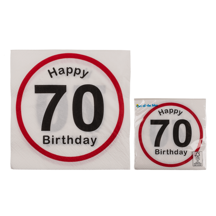 Paper napkins, Happy Birthday - 70,
