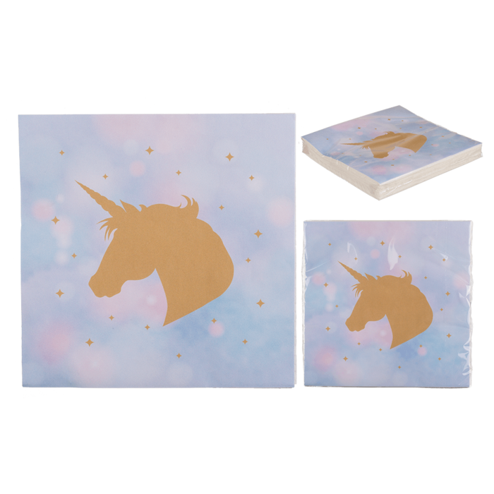 Paper napkins, Unicorn, ca. 33 x 33 cm,