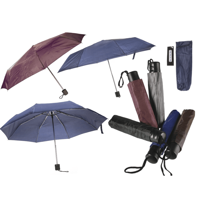 Paraguas plegable de bolsillo, D: aprox. 87 cm,
