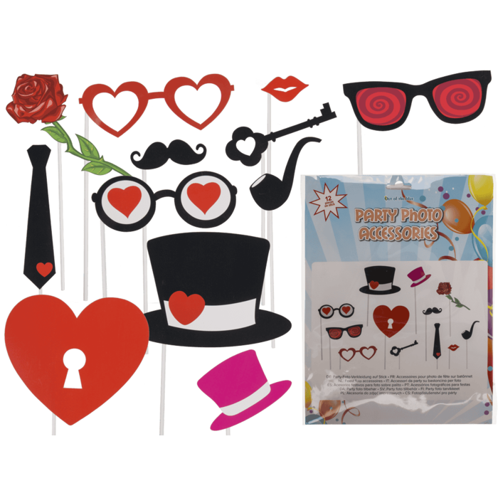 Party photo accessories on stick,