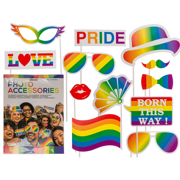 Party photo accessories on stick, Pride,