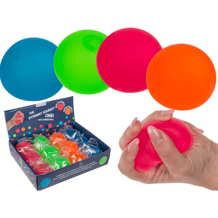 Pelota antiestrés ultra suave, Neón,