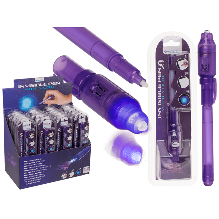 Penna con inchiostro magico & luce UV,