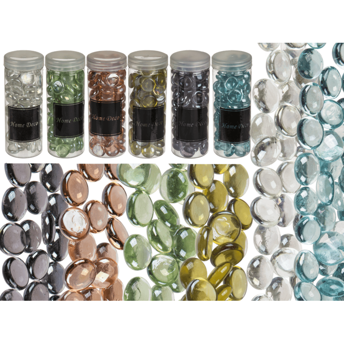 Piedras decorativas de cristal, 6 colores