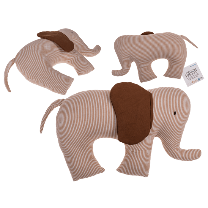 Plush cushion, elephant,
