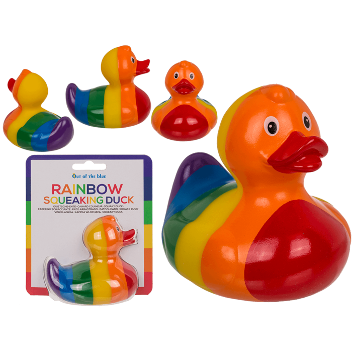 Rainbow Squeaking Duck, ca. 10 cm,