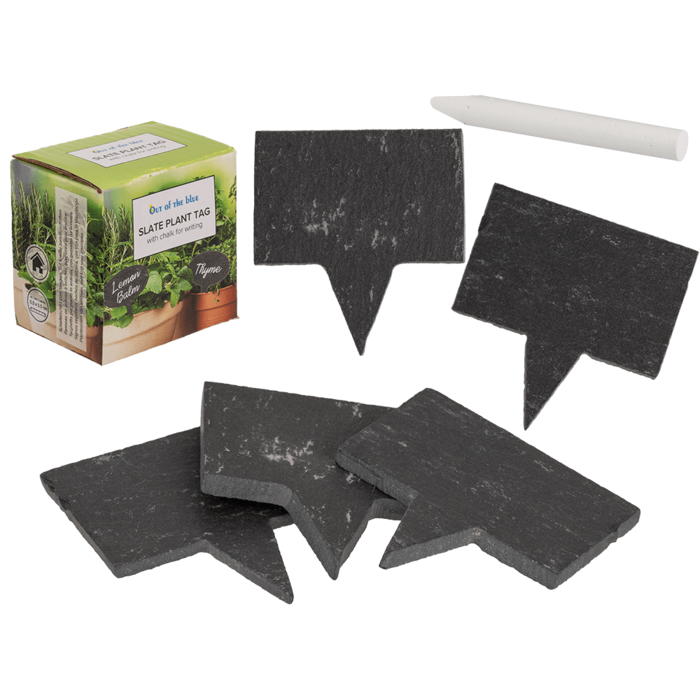 Rectangular slate tag for sticking,