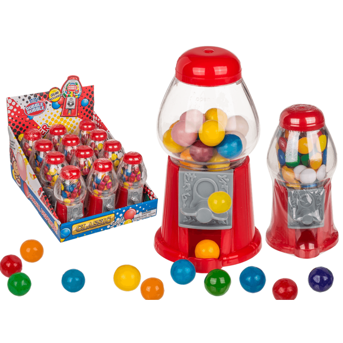 Red Gumball Machine, with ca. 25 g chewing gums,