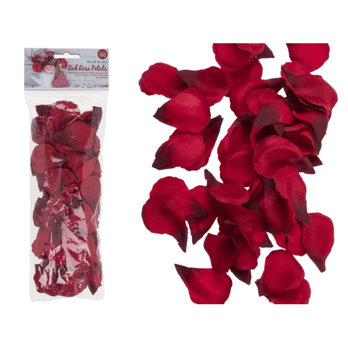 Rote Rosenblütenblätter, ca. 100 Stück