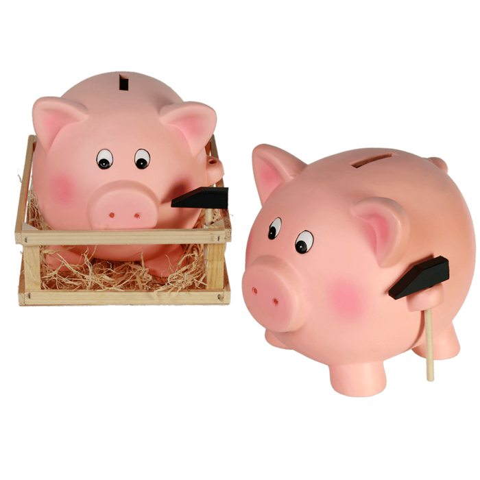 Savings box, Jumbo Pig with Hammer,