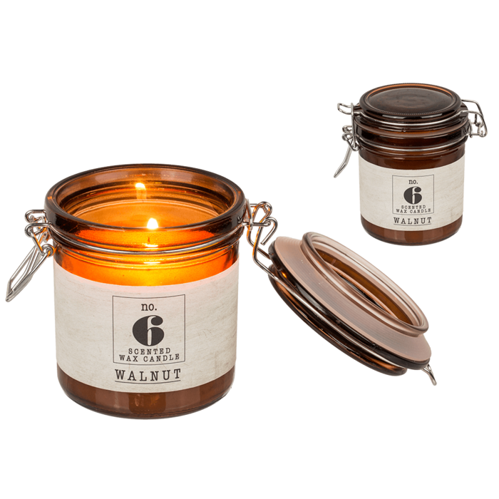 Scented candle (Walnut) in mason jar