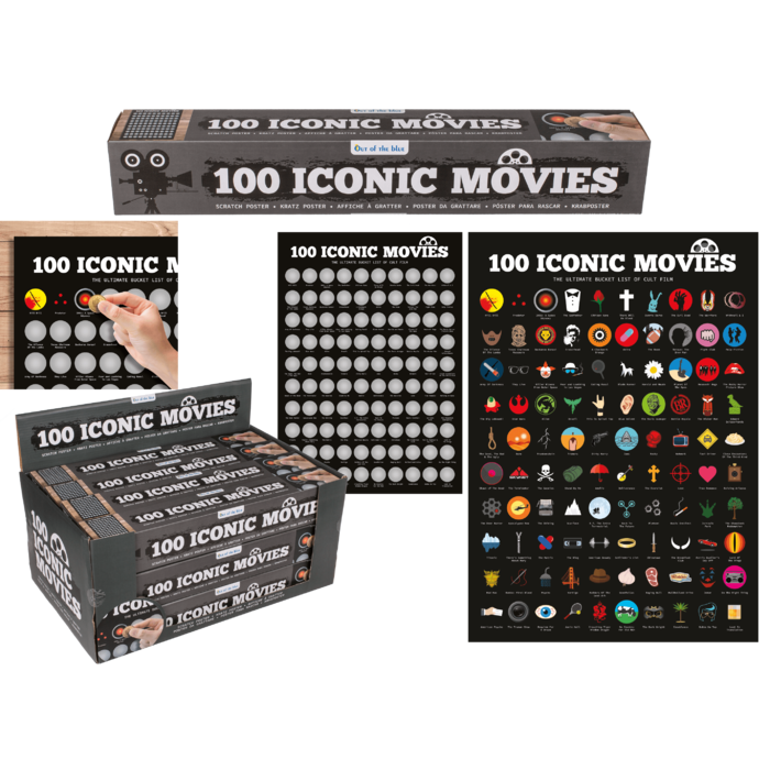 Scratch Sheet, Iconic Movies, ca. 42 x 60 cm,