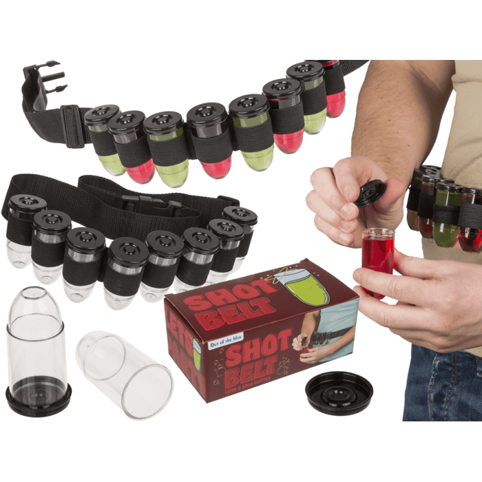 Shot Belt, with 8 shot bottles,