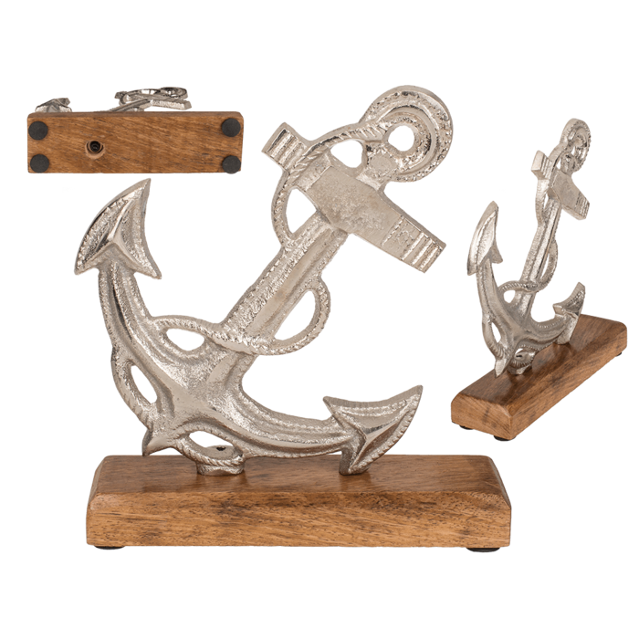 Silver colored nostalgic metal anchor,