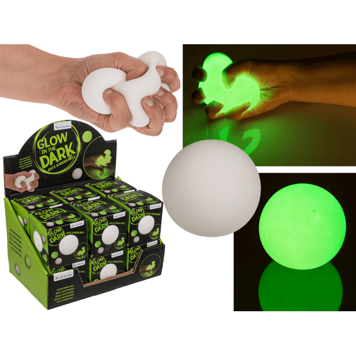 Squeeze Antistress-Ball, Glow in the dark,