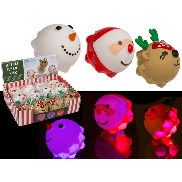 Squeeze-Pops, Xmas , with LED, incl 3 x LR41