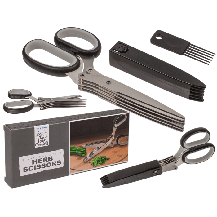 Stainless steel herb scissors,