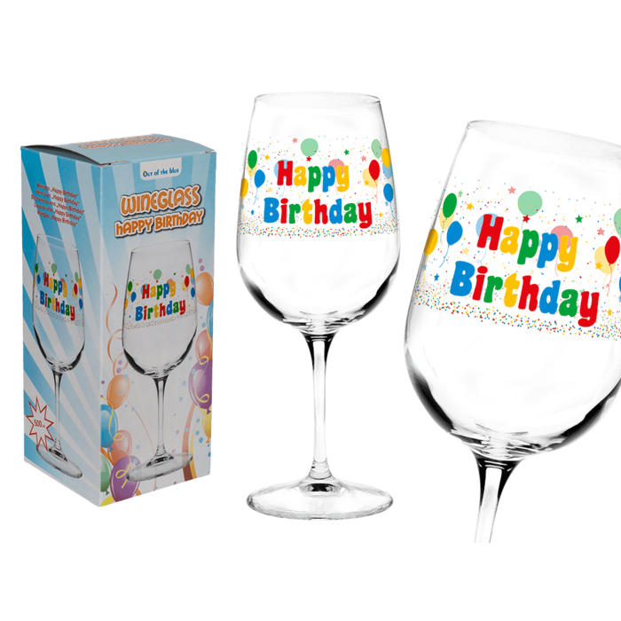 Verre à vin, Happy Birthday,