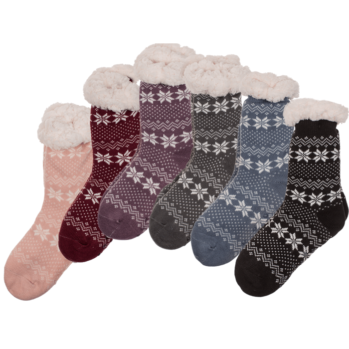 Woman comfort socks, Ice flower and dots,