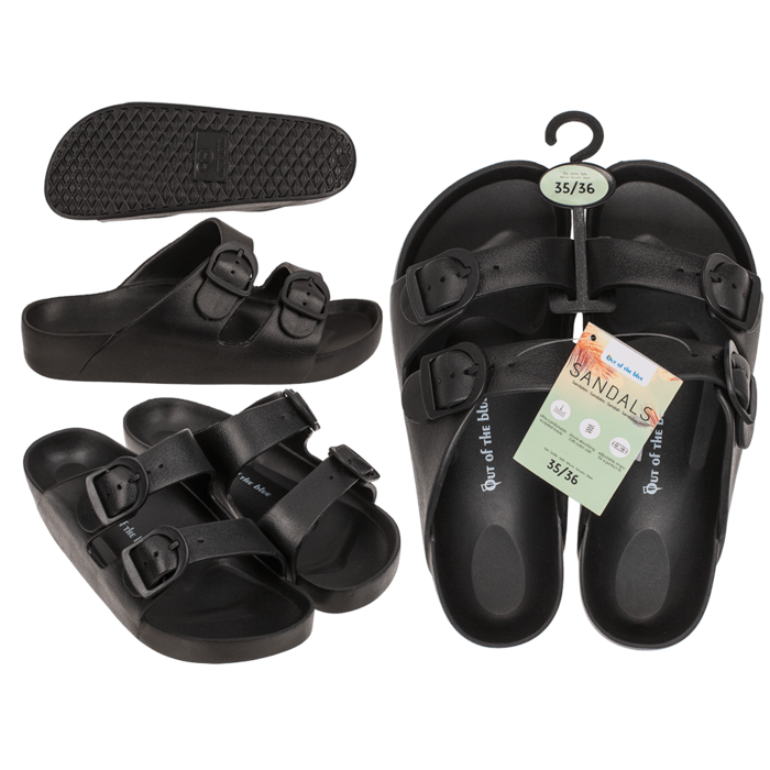 Woman sandals, black, size 35/36,