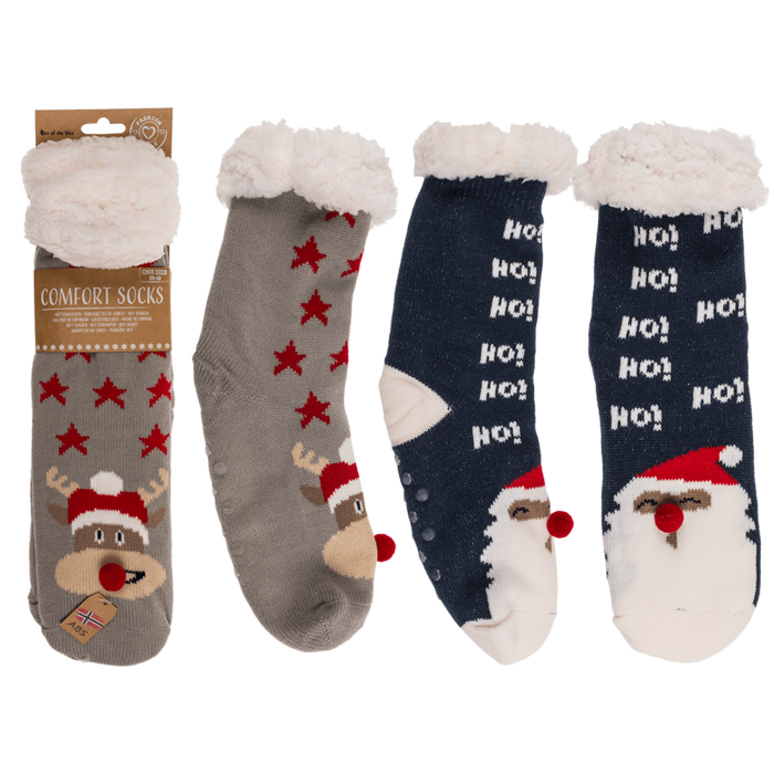 Women comfort socks, Reindeer & Santa Claus