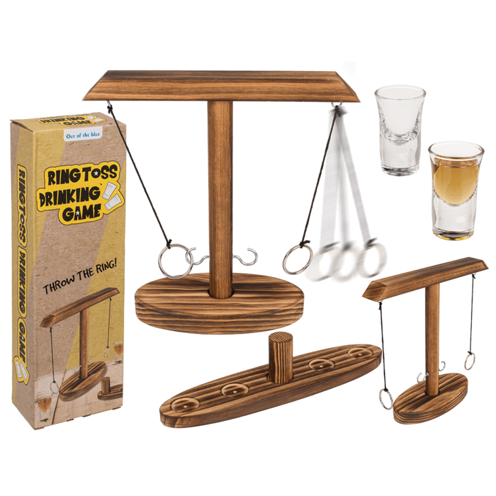 Wooden Ring Toss Drinking Game,