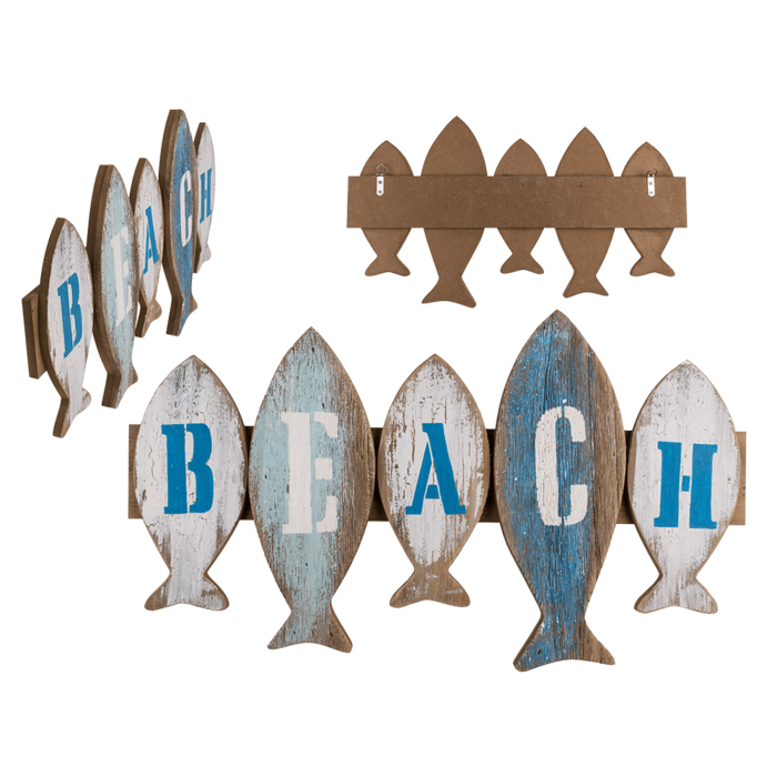 Wooden sign with fisch, Beach,