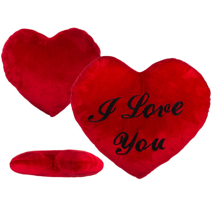 XXL-Corazón rojo de peluche, I love you,