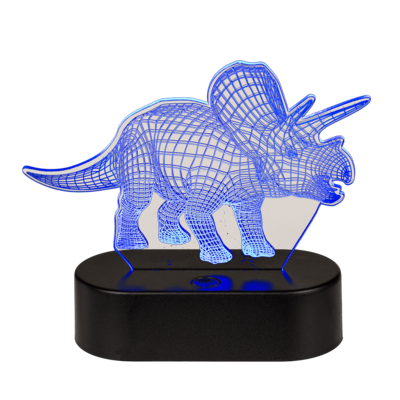3D-Lamp,Triceratops, ca. 14 x 16 cm, plastic,