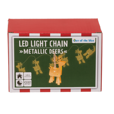 3D LED light chain, Metallic Deers.