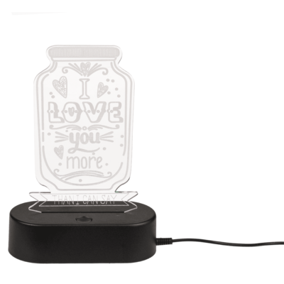 3D-Leuchte, Love, ca. 20 cm,
