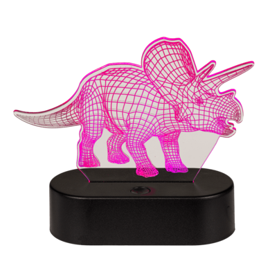 3D-Leuchte,Triceratops, ca.14 x16 cm,