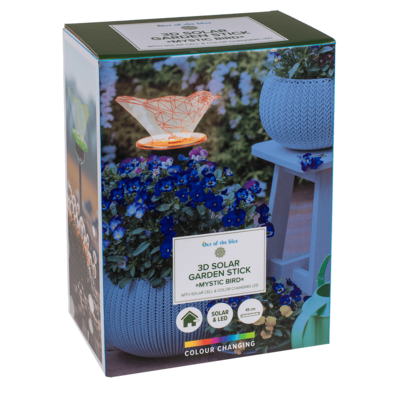 3D Solar Gartenstecker mit Farbwechsel-LED,