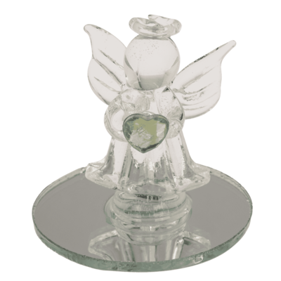 Ángel de cristal con corazón, 5 cm
