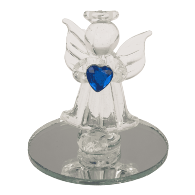 Ángel de cristal con corazón, 5 cm
