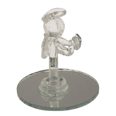Ángel de cristal con corazón, 5 cm