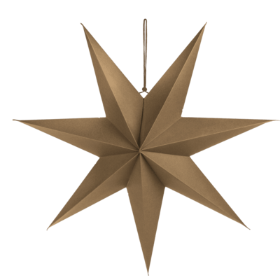 Étoile pliable en papier kraft, D: env. 60 cm,