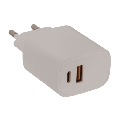 Adaptador de carga rápida - USB A + USB C